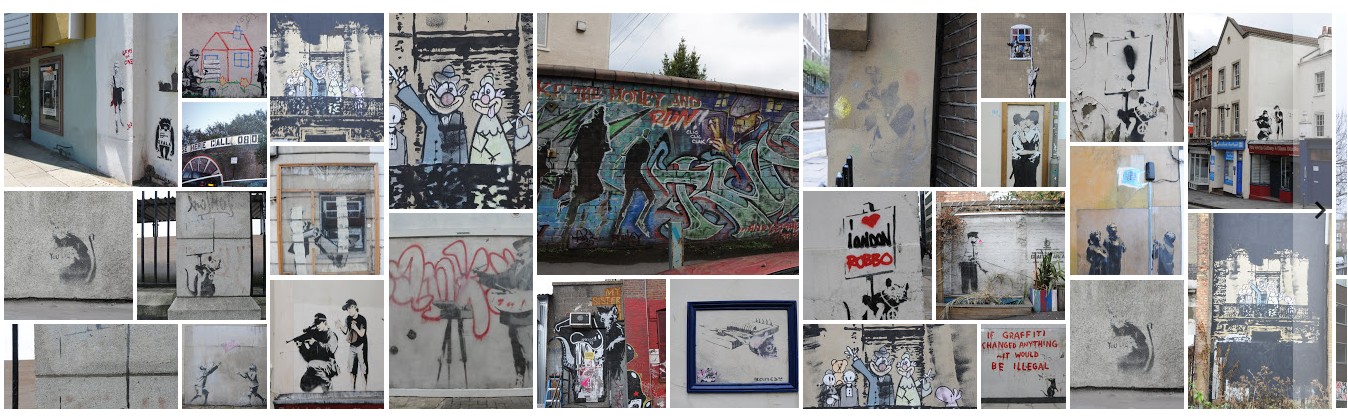 Les oeuvres disponibles de l'artiste de rue Banksy.